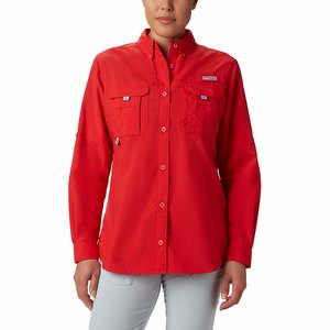 Columbia PFG Bahama™ Långärmad Tröja Dam Röda (FUCZA7685)